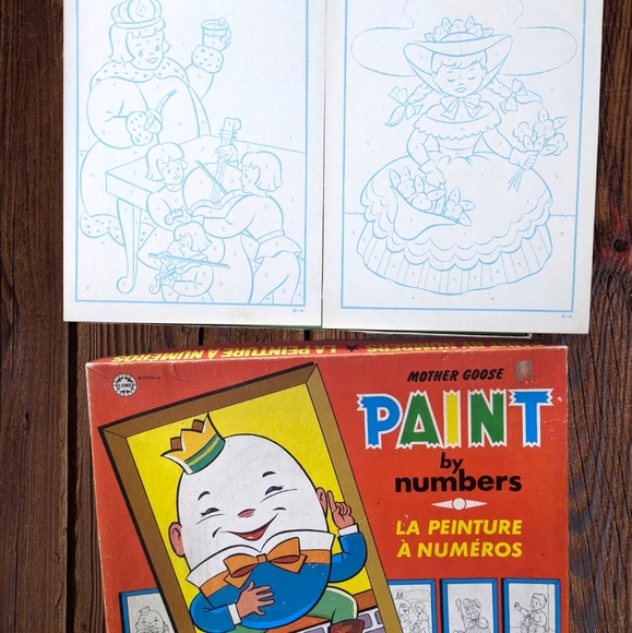 Vintage Paint by numbers kit Mother Goose 1960s - Picture 2 of 4